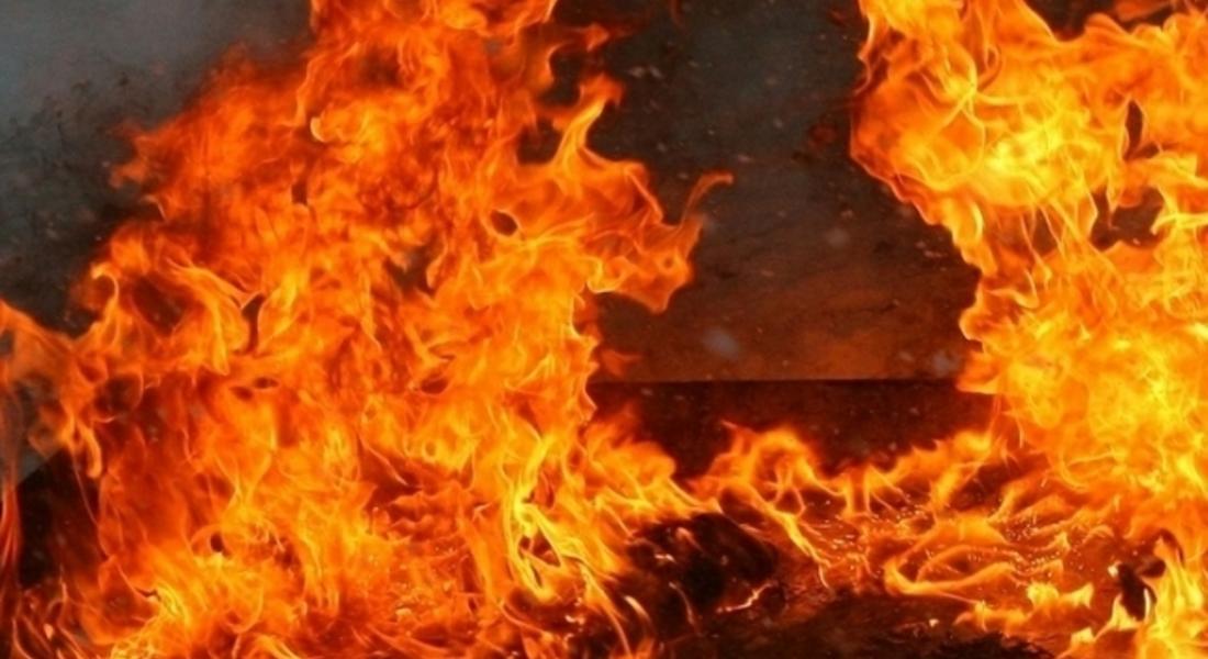 Пожар изпепели два цеха за пелети и елементи край Сърница