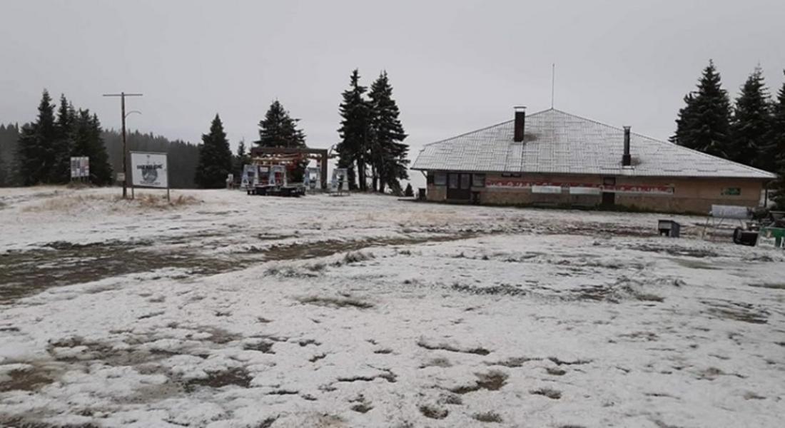 Снимка на Деня! Първи сняг преваля в Пампорово