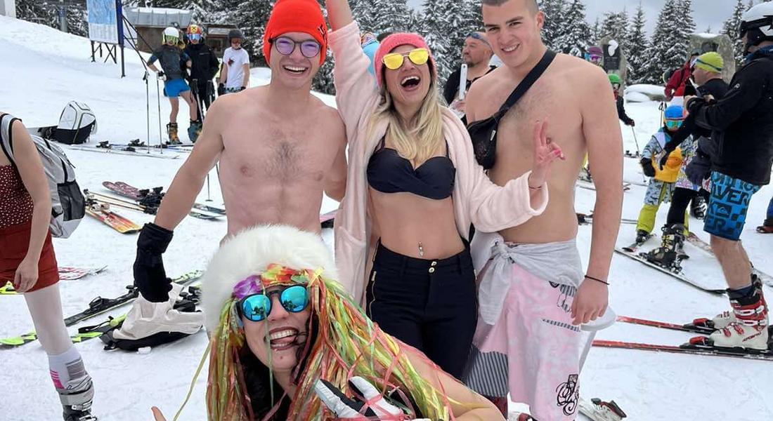 Зрелищен уикенд в Пампорово, десетки ентусиасти караха ски по бански
