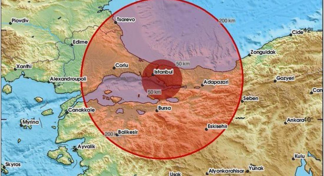 Силно земетресение разлюля Истанбул 