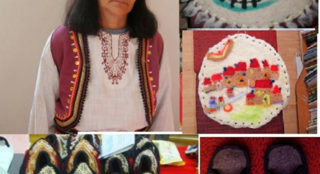 С пана от вълна изработени от Лидия Делибашева от Барутин ще бъдат дарени представители от Министерството на културата