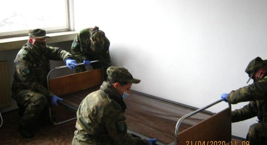 Военнослужещи от 101-ви алпийски полк преоборудват етаж от бившето студентско общежитие в изолатор