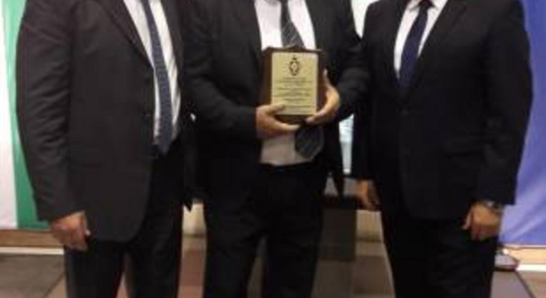 Инспектор Христо Палагачев бе награден за съществен принос в дейността на Спортната асоциация на МВР
