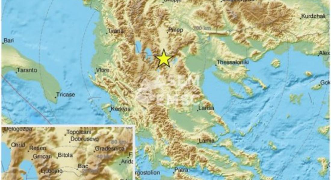 Серия от земетресения близо до България и РС Македония
