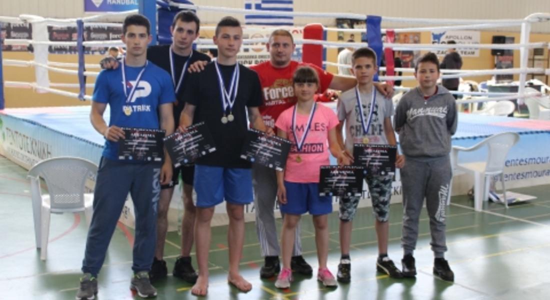 СК "Арес-Мадан" с 4 златни и 2 сребърни медала от международен турнир по кикбокс в Гърция
