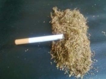 4, 3 кг. нарязан тютюн намериха в къща в Чепеларе