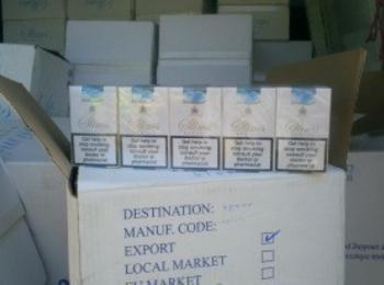 1040 кутии контрабандни цигари откриха при проверка в частен дом