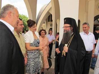 Дядо Николай покани кмета Мелемов на празника по повод десет години от интронизацията му за Пловдивски митрополит