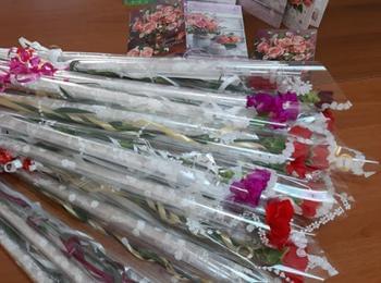 Картички и цветя за 8-ми март от Кмета на с.Любча