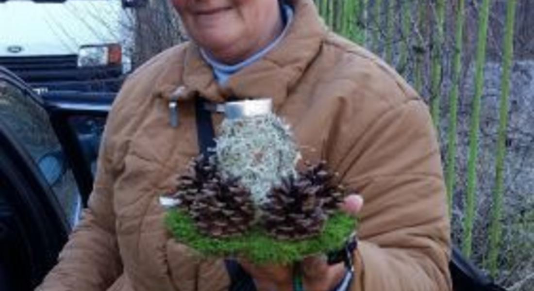 Родопчанка прави сувенири от шишарки