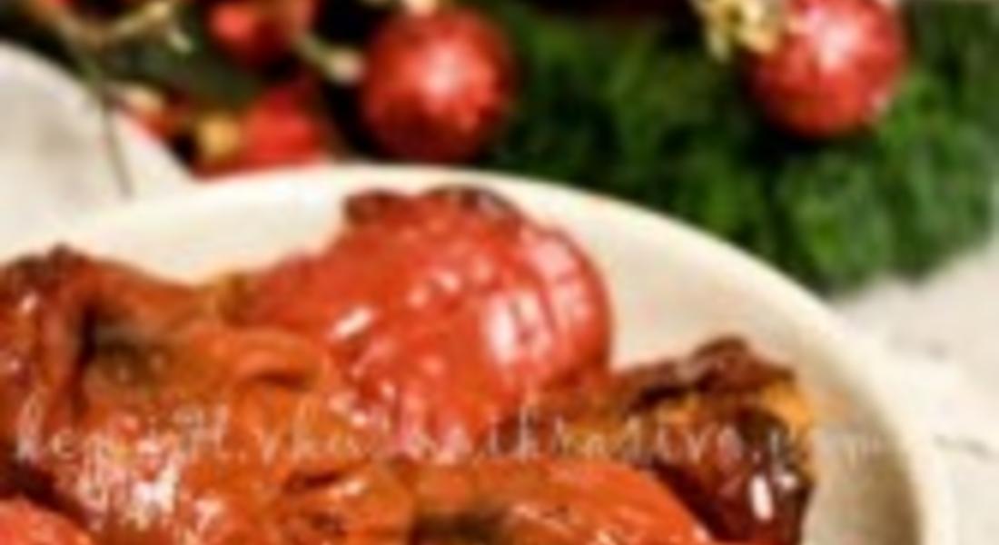 Сушени пиперки пълнени с боб